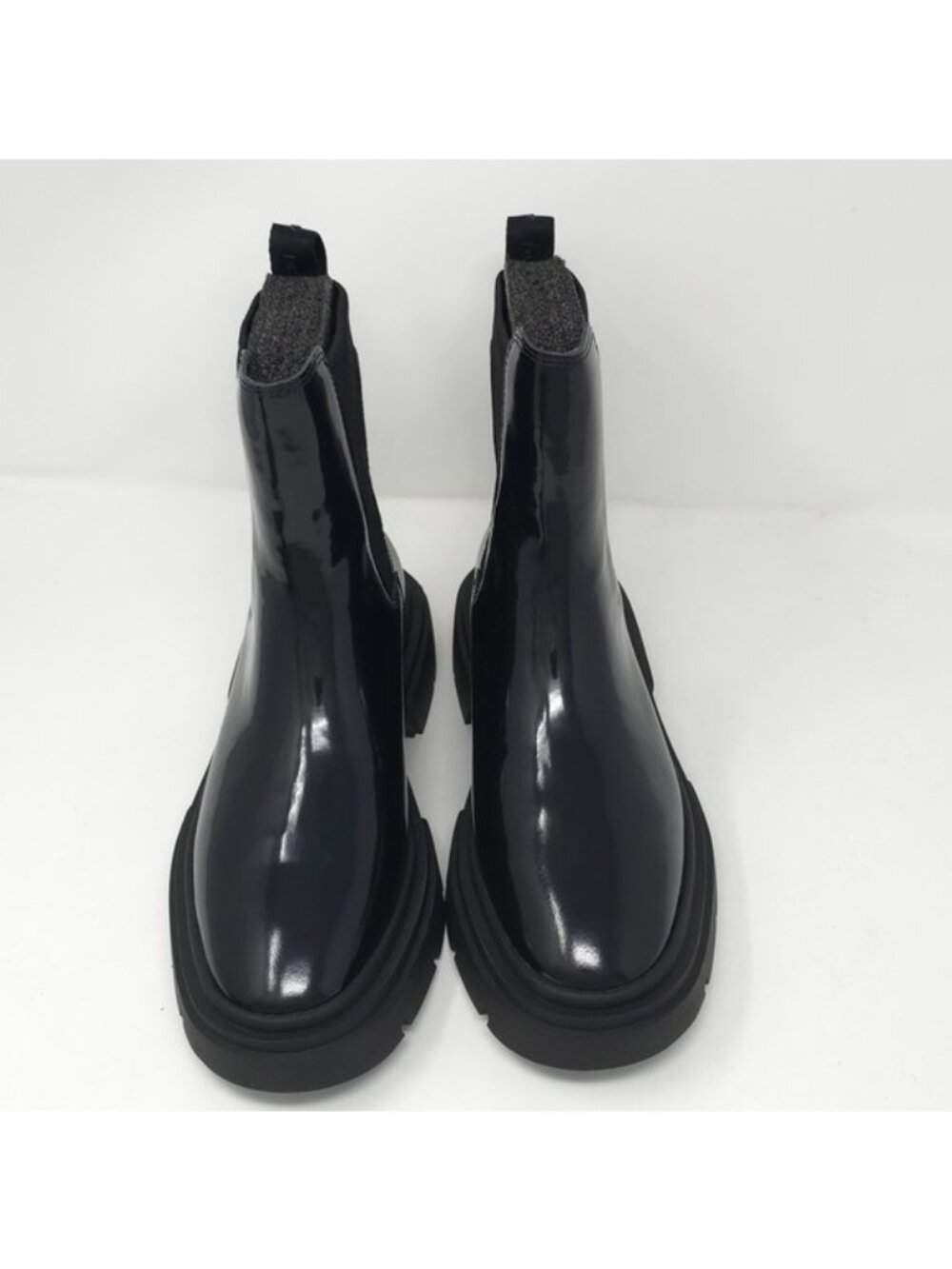 DKNY Black Patent Chelsea Lug Booties 8M - Picture 10 of 11